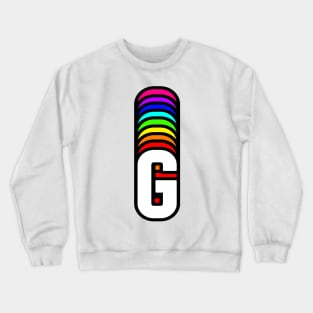 Rainbow Letter, G Crewneck Sweatshirt
